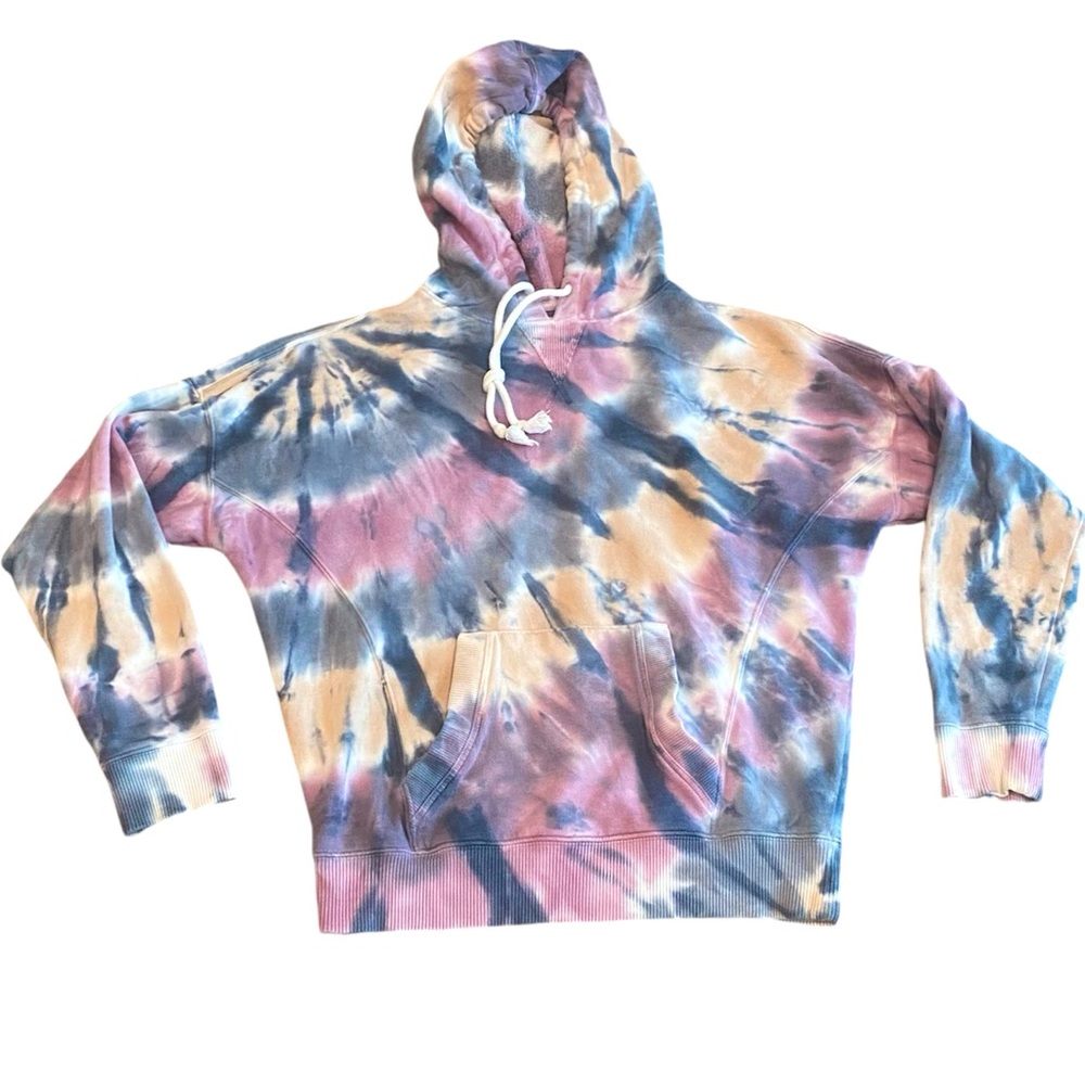 Lucky Brand women’s cotton tie dye long sleeve oversized colorful hoodie size S